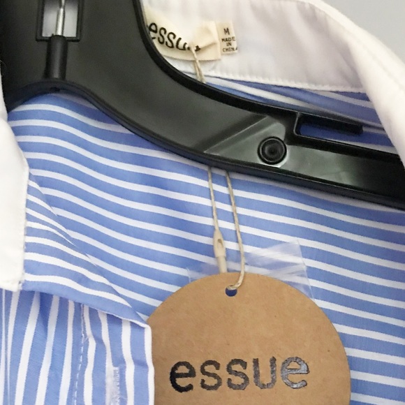 NWT Essue Sleeveless Open-Back Shirt Dress Size M - Picture 3 of 6